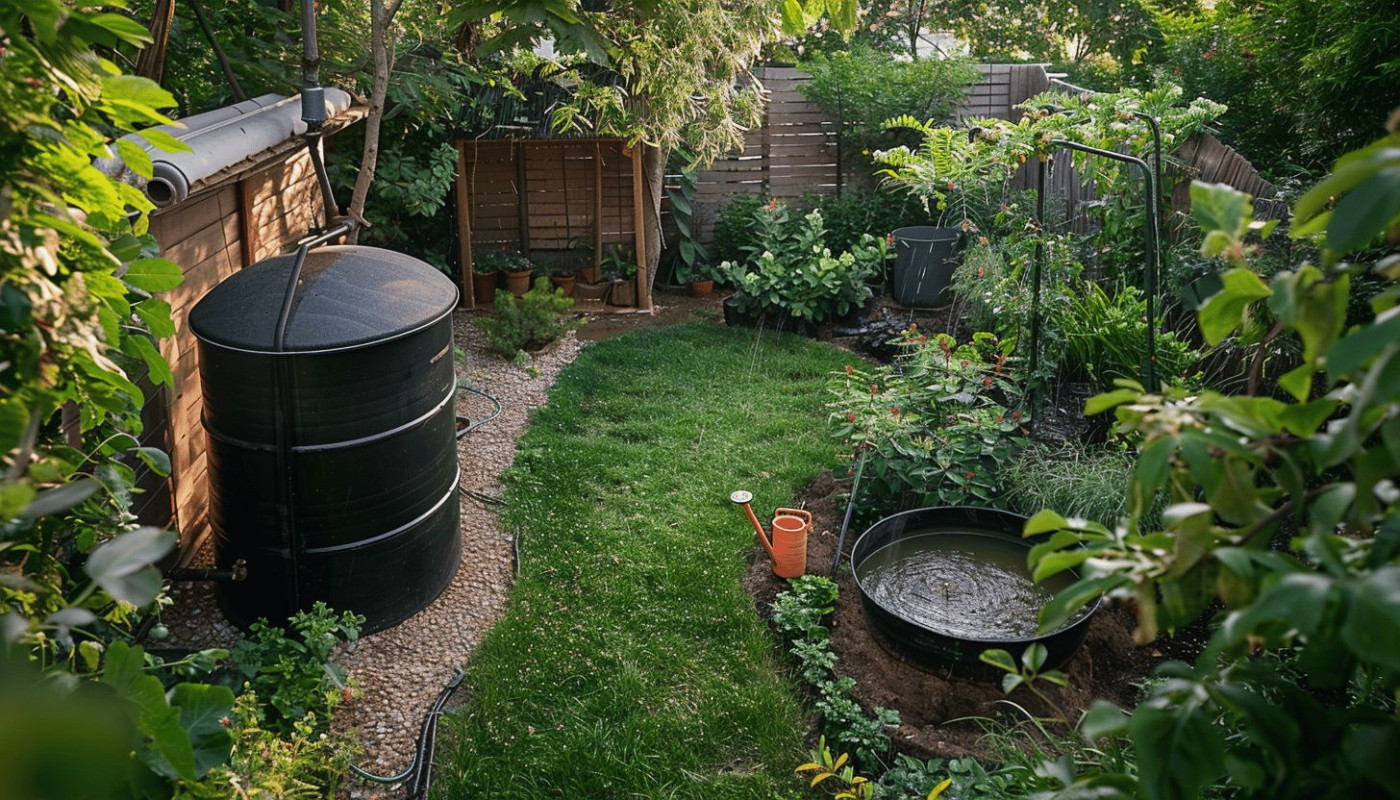 Récupération d'eau de pluie systèmes et bénéfices pour un jardin autonome et économe